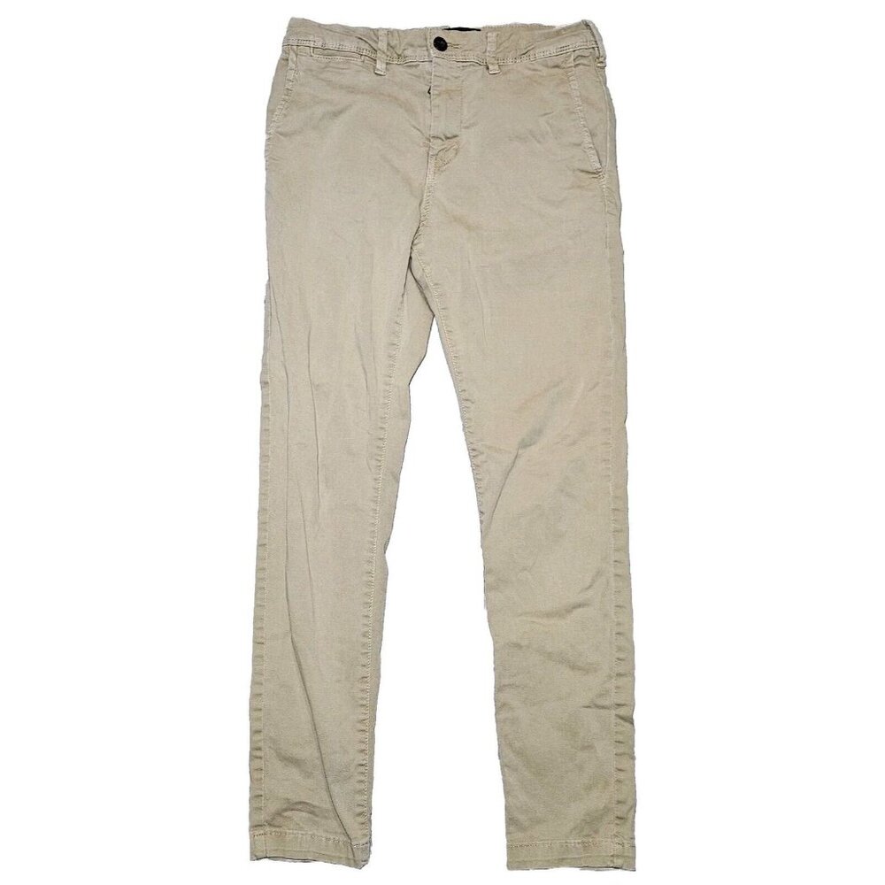 American Eagle Extreme Flex Mens Skinny Fit Pants 29x30 Jeans Beige Khakis Chino